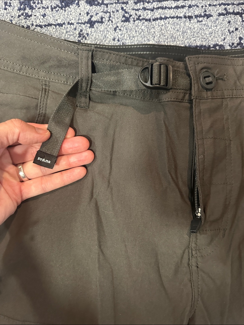 NWT Prana Stretch Zion Short II Men's Cargo Shorts in Dark Iron size 34 10in - Picture 5 of 6